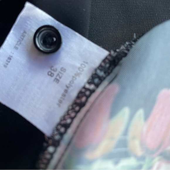 Pierre Cardin Black Floral Flamingo Blouse - Picture 9 of 9